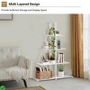 56" 4-Tier A-Frame Ladder Bookcase – Narrow Space-Saving Shelf for Books, Plants & Decor, Metal Frame with Engineered Wood Shelves - 3 of 4