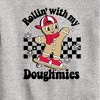 Boys' - Instant Message - Rollin With My Doughmies Christmas Graphic Long Sleeve Fleece Sweatshirt - 2 of 4