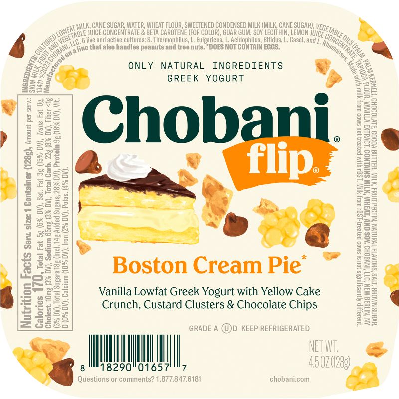 Chobani Flip Boston Cream Pie Greek Yogurt - 4.5oz, 3 of 10