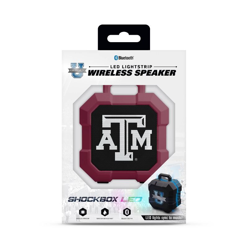 NCAA Texas A&#38;M Aggies LED ShockBox Bluetooth Speaker, 3 of 5