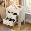 KIGFTSOD 20¡± Classic Nightstand with Drawers,White - 3 of 4