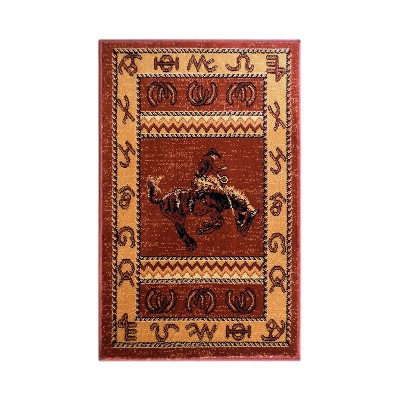 BizChair South West Native Door Mat Area Rug Design C318 Berber (24 Inch X  40 Inch)