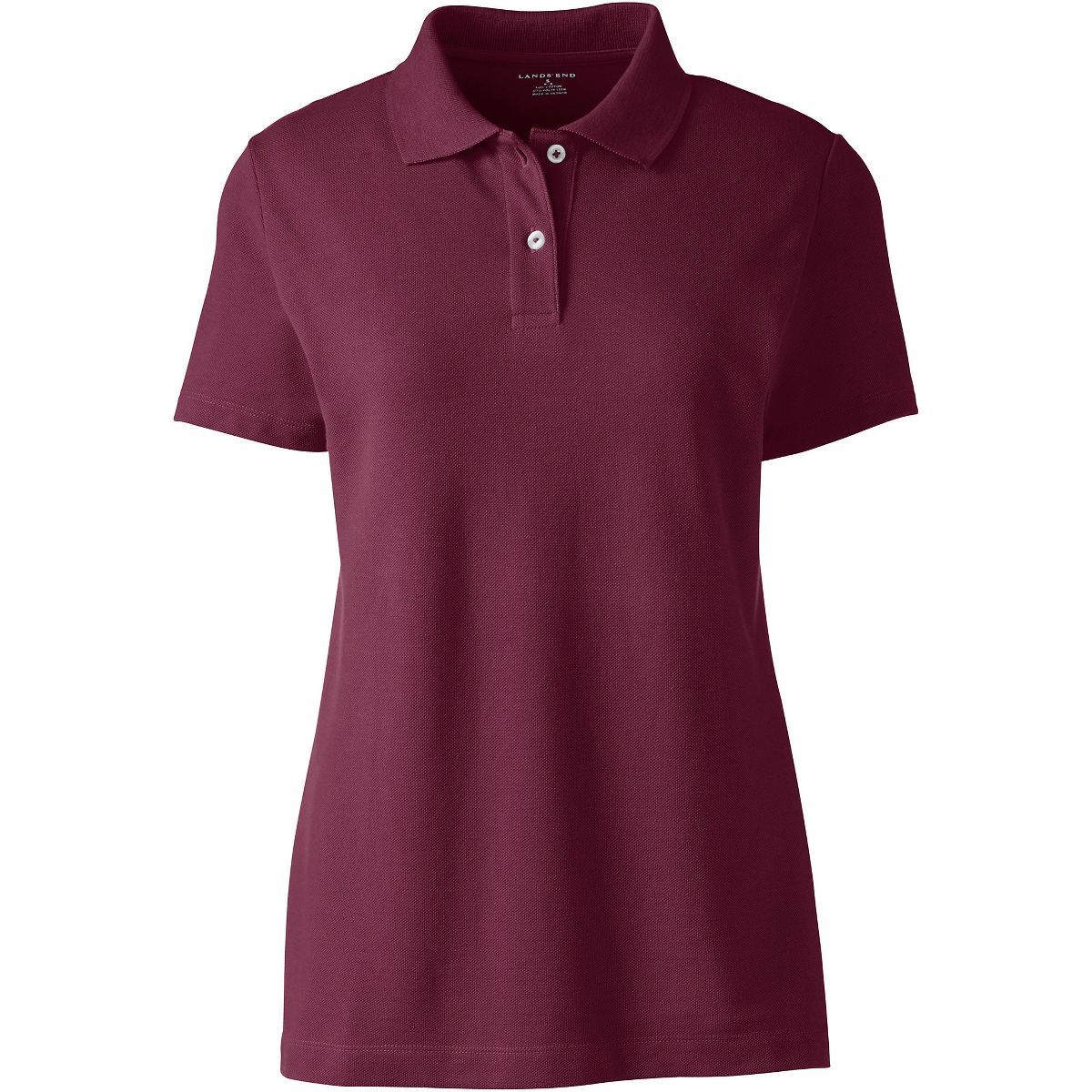 Lands' End Women's Essential Pique Short Sleeve Polo Shirt - thumbnail 4