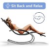 3-Piece Rocking Chaise Lounge Set with Side Table, Adjustable Headrests, Portable Outdoor Folding Recliner for Lawn, 300lb Capacity for Pool, Beach - 4 of 4