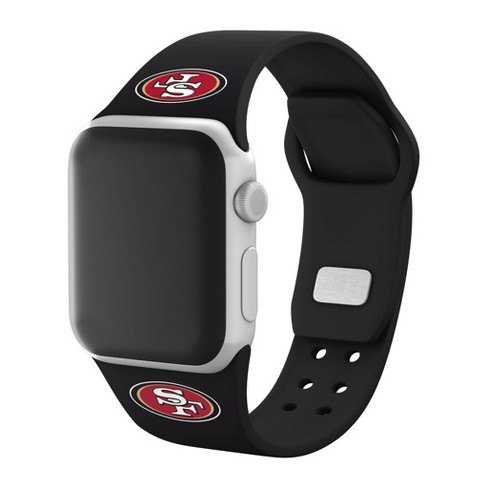 Nfl San Francisco 49ers Apple Watch Compatible Silicone Band - Black :  Target