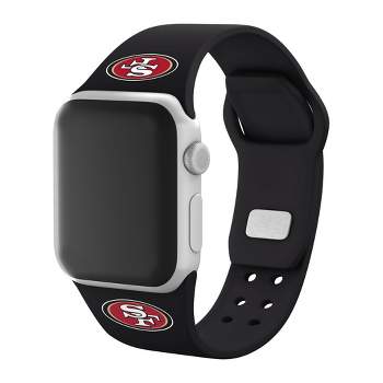 NFL San Francisco 49ers Apple Watch Compatible Silicone Band - Black
