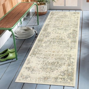 Vintage Printed Non Slip Area Rug Distressed Washable Soft Low Pile Indoor Non Shedding Accent Carpet for Living Room Bedroom - 1 of 4