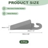 Unique Bargains TPR Anti-Slip Trapezoidal Design Mini Size Door Stopper 4 Pcs - 2 of 4