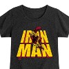 Girls' - Marvel - Iron Man Stacked Name Fitted Short Sleeve Graphic T-Shirt - 2 of 4