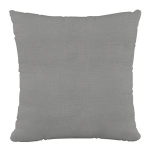 Polyester Square Pillow In Linen Gray - Skyline Furniture