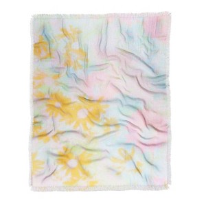 SunshineCanteen gentle flowers Woven Throw Blanket - Deny Designs - 1 of 2