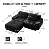 82" Corduroy L-Shaped Modular Sectional Sofa with Movable Ottoman, Pearl-Like Piping, Tufted Design, and No Assembly - 4 of 4