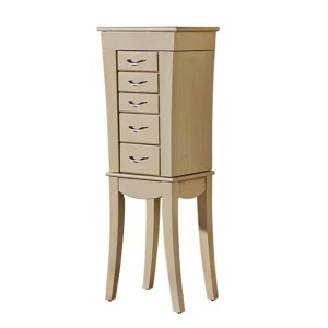 Jiallo Paris White Jewelry Armoire Cabinet Organizer - 1 of 3