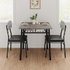 3-Piece Dining Table Set for 2, Wood Kitchen Table with Storage Rack, Upholstered Chairs of 2, Dining Room Set for Small Space, Apartment - 2 of 4