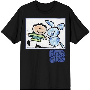 Blue's Clues Really Smart Crew Neck Short Sleeve Black T-shirt - 1 of 3