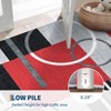 Geometric Rug Machine Washable Modern Contemporary Rug Foldable Non-Slip Abstract Square Circle Design Carpet Soft Low Pile Non Shedding Floor Cover - 4 of 4