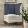 Lifestorey 3pc Phillips Upholstered Breakfast Nook Set Stripe/Blue - 2 of 4