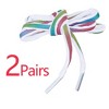 Elerevyo Reflective Oval Half Round Colorful Shiny Shoe Laces for Sneakers Basketball Shoes 2 Pairs - 3 of 4
