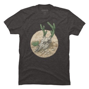 Men's Design By Humans Deer Cactus 2 By kelelowor T-Shirt - 1 of 4