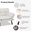 Dyonery 71" Convertible Futon Sofa Bed,Memory Foam Futon Couch,Memory Foam Modern Folding Loveseat Sofa Bed, for Living Room,Office - 4 of 4