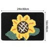 Unique Bargains Bathroom Soft Sunflower Pattern Non-Slip Absorbent Floor Mat - 4 of 4