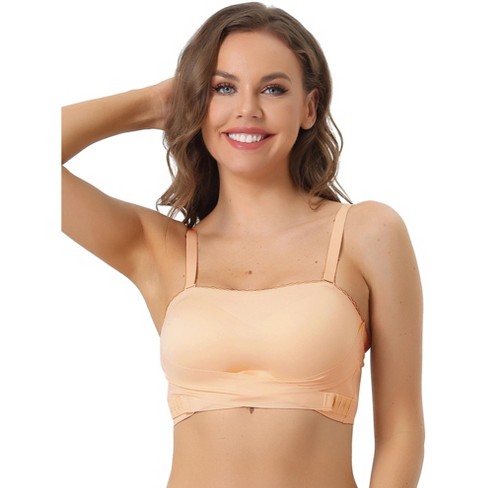 Allegra K Women's Strapless Breathable Wirefree Adjustable Straps Push-up Removable Pads Bralettes - image 1 of 4