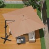 10FT Cantilever Umbrella With Base, Square Single Top Outdoor Umbrella With 360-Degree Rotation, Offset Patio Umbrella for Backyard, Deck, Pool - 3 of 4