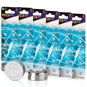 MEDca 1.5V Alkaline Batteries – LR41 192 92A LR736 AG3 Button Coin Cells for Hearing Aids, Toys, Remotes, Calculators, Long-Lasting & Anti-Corrosion - 1 of 4