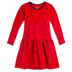 Mightly Toddler Fair Trade Organic Cotton Long Sleeve Drop Waist Dress - 1 of 3