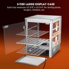 WeChef 15" 3-Tier Commercial Countertop Food Warme Food Heater Stainless Steel for Buffet Restaurant Pizza Display Case - 3 of 4