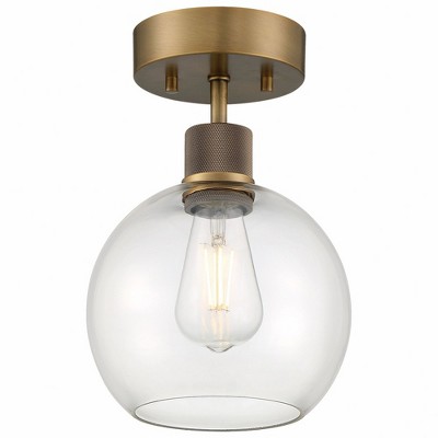 Access Lighting Port Nine 1 - Light Flush Mount in  Antique Brushed Brass