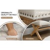 Modern Storage Bench Luxury Storage Living Room Foot Rest with Flipping Lid Upholstered Storage Rectangular Bench Beige - 4 of 4