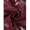 INSPIRE CHIC Women's Tie Front Ruffled Hem Floral Lace Sheer Crop Bolero Shrug - 4 of 4