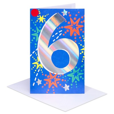 Carlton Cards 6th Birthday Card for Kids' Celebrate in Style