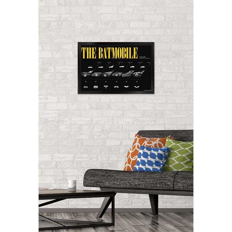 Trends International DC Comics Batman: 85th Anniversary - The Batmobiles Horizontal Framed Wall Poster Prints, 2 of 7