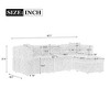 NicBex Cozy Teddy Fleece Sectional Sofa with 2 USB Ports and Movable Storage Ottoman for Living Room,Apartment,Office - 3 of 4