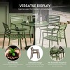 WestinTrends Playa Outdoor Stackable Polypropylene Plastic Resin Dining Armchairs (Set of 4) - 4 of 4