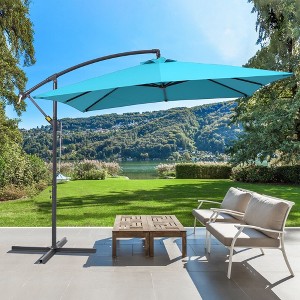 Sonkuki 8.2×8.2FT Outdoor Patio Umbrella, Square Canopy Offset Umbrella for Villa Gardens, Lawns and Yard - 1 of 4