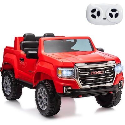 2-Seater Ride On Truck Car, 24V 7AH Licensed GMC Battery Powered Electric Vehicle with Remote Control, 2 * 200W Motor, 20.5" Seat, LED Lights