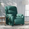 vidaXL Electric Massage Recliner Chair Dark Green Fabric - 2 of 4