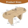 ORRD 62.9" Oval Farmhouse Dining Table for 6, Wooden Pedestal Kitchen Table with Strip Base, Natural Finish - 4 of 4