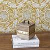 Trinket Box with Lid Wood & Brass Metal Handle by Foreside Home & Garden - 2 of 4