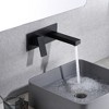 SUMERAIN Matte Black Wall Mount Bathroom Sink Faucet Vessel Faucet, Brass Rough-in Valve Included - 3 of 4