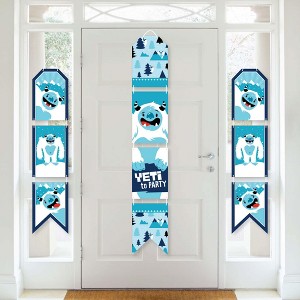 Big Dot of Happiness Yeti to Party - Hanging Vertical Paper Door Banners - Abominable Snowman Party Birthday Party Wall Decor Kit - Indoor Door Decor - 1 of 4