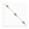 Black Bow Jewelry Green Jade in Rhodium-Plated Sterling Silver, Beaded Anklet, 9 Inch - 2 of 4