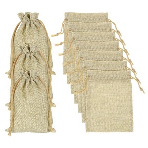 Unique Bargains Cotton Linen Burlap Bags with Drawstring 20 Pcs - 1 of 4
