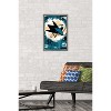Trends International NHL San Jose Sharks - Maximalist Logo 23 Framed Wall Poster Prints - 2 of 4
