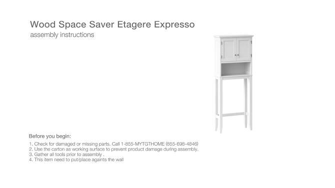 Wood Space Saver Etagere White - Threshold&#8482;, 2 of 7, play video