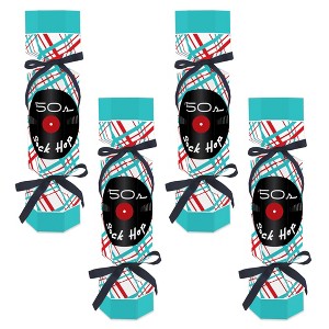 Big Dot of Happiness 50's Sock Hop - No Snap 1950s Rock N Roll Party Table Favors - DIY Cracker Boxes - Set of 12 - 1 of 4