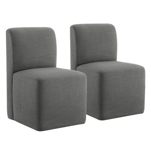 Spruce&Spring Upholstered Dining Chairs with Casters Set of 2 - 1 of 1